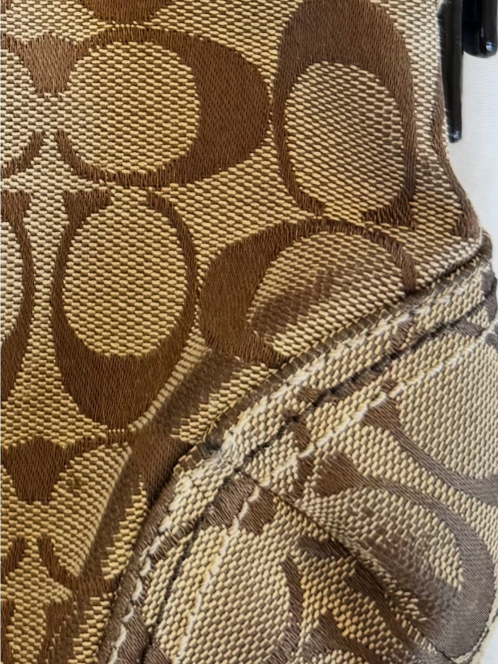 Y2K vintage Coach soho signature jacquard shoulder bag - Picture 15 of 15